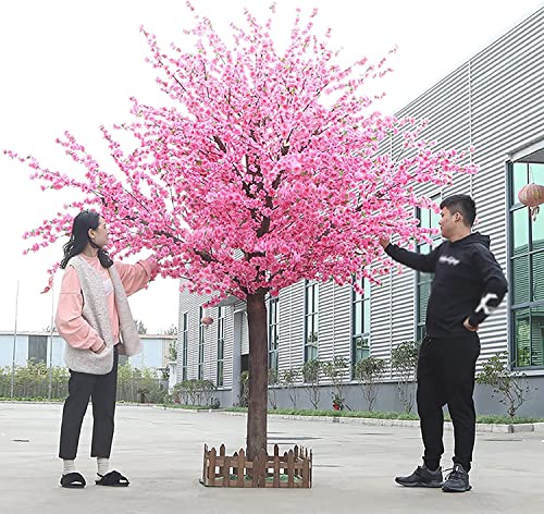 Image of LPLYAA Large Plant Artificial Cherry Blossom Trees Handmade Fake Silk Flower Decoration Wishing Tree Indoor/Outdoor Wedding Event Party Restaurant Mall Decor (Size : 1.2x0.8m/3.9x2.6ft), 20240305