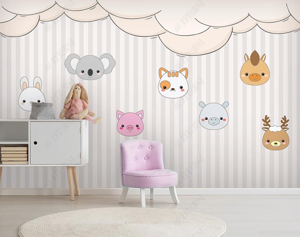 Papier peint intissé animal de dessin animé poster géant mural 200x140 cm - 3