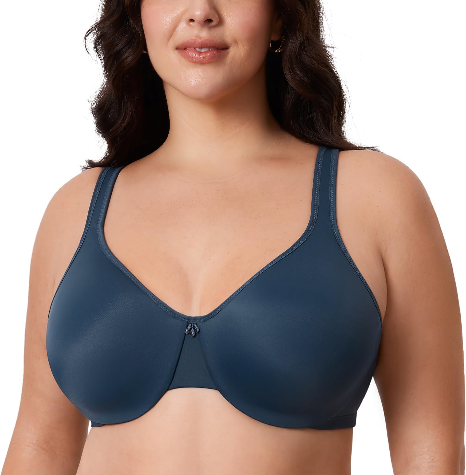 Delimira Women's Minimiser Bra Plus Size Underwired Full Cup Non Padded Seamless Support T Shirt Bra