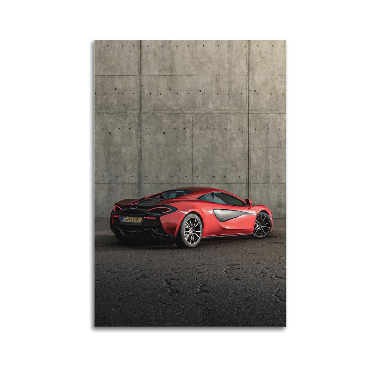 OKAHYS V8 Engine Supercar 570S Luxury Racing Poster Modern Decorative Canvas Prints - Ideal Wall Art for Family, Man Cave, Game Room, Boys & Girls Bedroom 20x30inch(50x75cm)