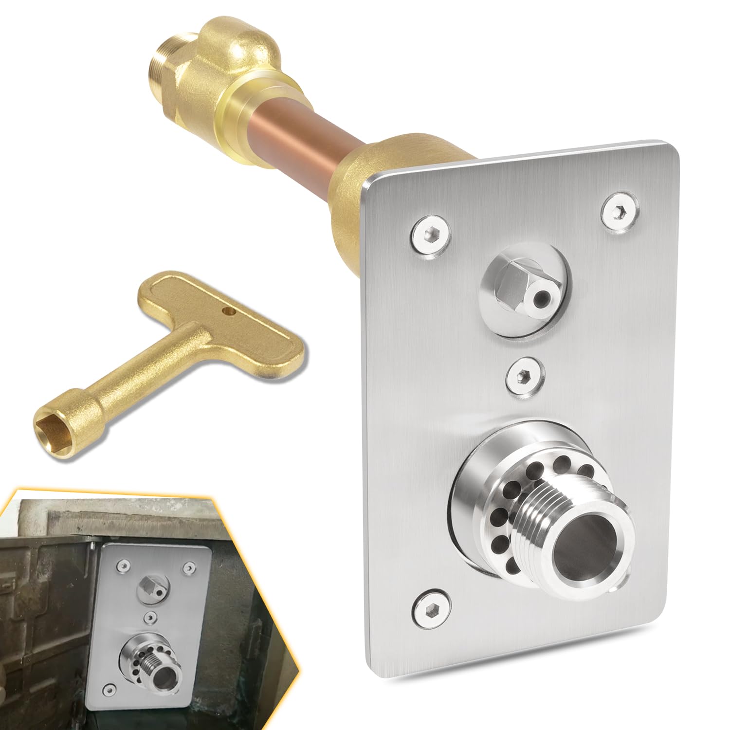 Z1321-CXL-6 Wall Hydrant, Exposed, Non-Freeze, Lead-Free, Self