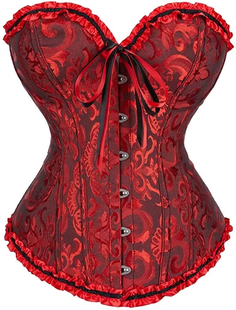 Josamogre Corset Femme Bustier avec Jupe Robe Tulle Tutu Sexy Lace Dentelle Floral Guêpière Lingerie Grande Taille Burlesque