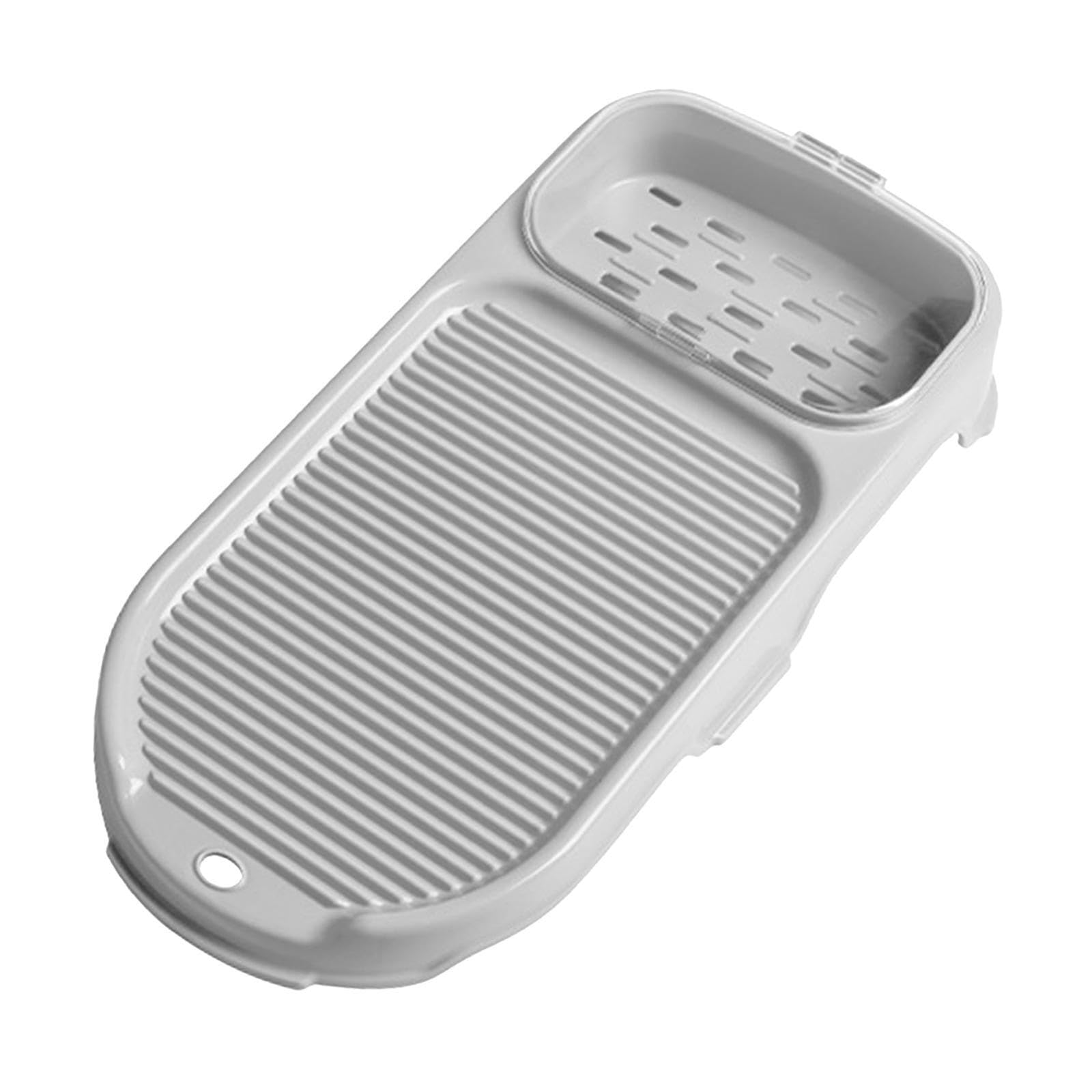 PIXZCSA Washboard Hand Washing Essential Offers Simple And Effective With Space Saving Features Laundry Tasks With Soap Holder Basin Washing Board Portable