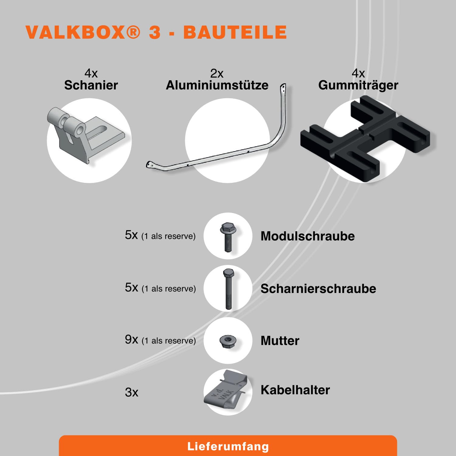 ValkBox 3 XL - Balkonkraftwerk Aufständerung für Solarmodul auf Flachdach/Boden