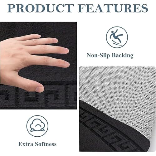 Cozy Haven Gel Backed Classic Rug Runner – Washable Hallway Carpet Runners, Non-Slip Floor Mats for Kitchen, Living Room, Corridor, Entryway, Door Entrances (Black, 60x220 cm) - Cosy Home Interiors Cozy Haven Gel Backed Classic Rug Runner – Washable Hallway Carpet Runners, Non-Slip Floor Mats for Kitchen, Living Room, Corridor, Entryway, Door Entrances (Black, 60x220 cm) - Image 6