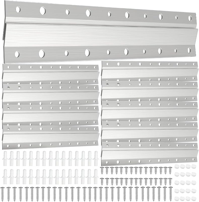 Image of French Cleat Picture Hanger 10inch,Wall Mounting Brackets Cleat Picture Hanger Kit Z Bar Clips for Hanger Supports 100lbs,Z Bracket Picture Hangers Kit for Pictures,Mirrors,and Art (10 Pairs)