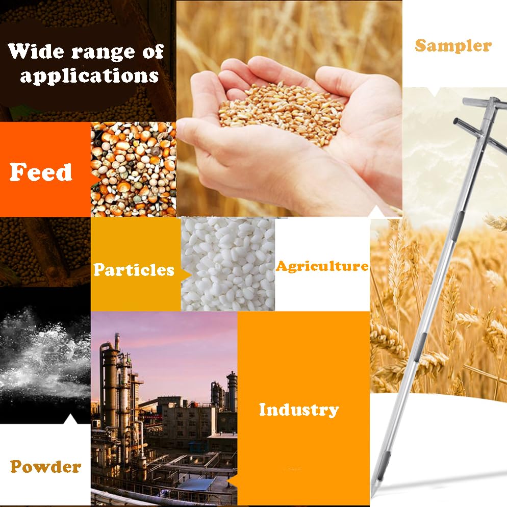 Campionatore Per Cereali In Acciaio Inox - Per Mais, Soia, Fertilizzanti, Con Manico, Riutilizzabile - Foto 3