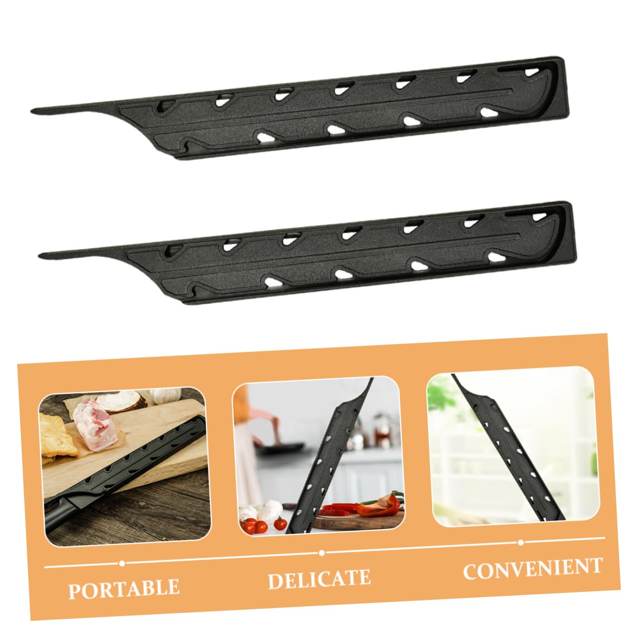 MAGICLULU 5 Series Funda De Cuchillo De Seguridad Manga Cocinando Borde Guardia Protector Cubrir Vaina Con Funda Para Cuchillo De Pan Funda O Fundas Para Páginas Negro 2 Piezas X 5