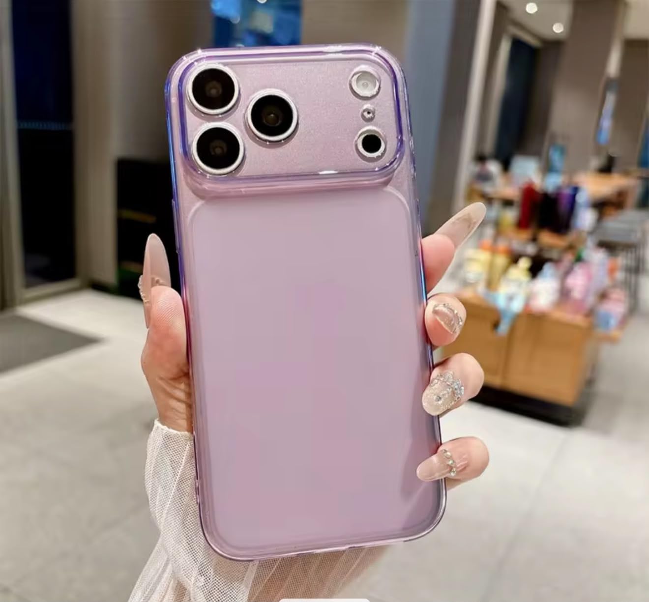 Dezet Compatible Clear Case for iPhone 17 Transparent Matte Soft Slim Shockproof TPU Bumper, Anti-Yellow Crystal Case with Camera Lens Protection Back Cover for (Purple) — Amazon image 16