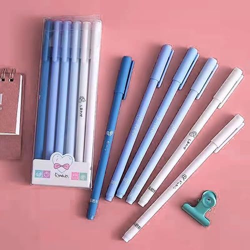 Miniatura 2 de Morandi - Juego de 6 bolígrafos neutros, bolígrafos retráctiles de tinta de gel de secado rápido, punta fina de 0.020 in, bolígrafo de gel de tinta