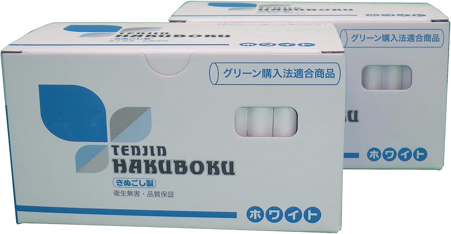 Tenjin Chalk 100 Pieces, White, Set of 2 Boxes