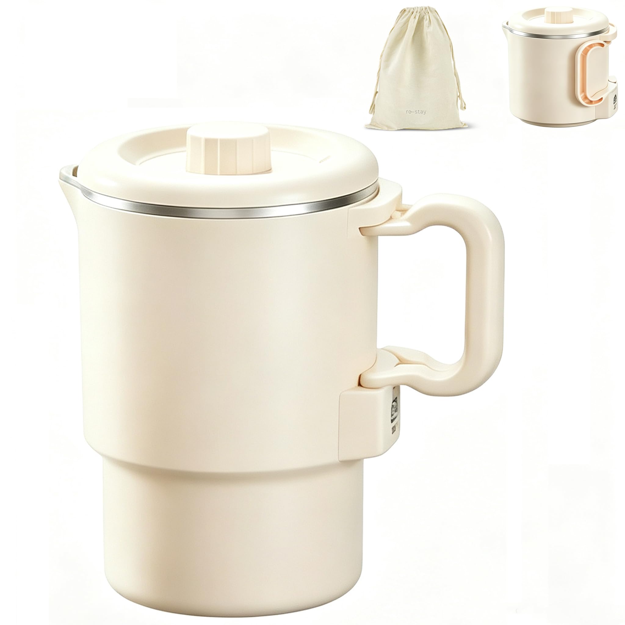 Bouilloire électrique Pliable 600 W, 800 Ml, Avec 2 Réglages De Température Et Départ Différé, Sans Bpa, Portable Pour Le Camping, La Randonnée Et Les Activités De Plein Air.