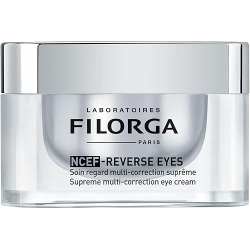 Filorga NCEF-Reverse Eyes Multi-Correction Anti Aging Eye Cream, With Hyaluronic Acid, Collagen, and Vitamin C to Reduce Wrinkles, Dark Circles, and Puffiness and Boost Eye Moisturizing, 0.5 fl. oz.