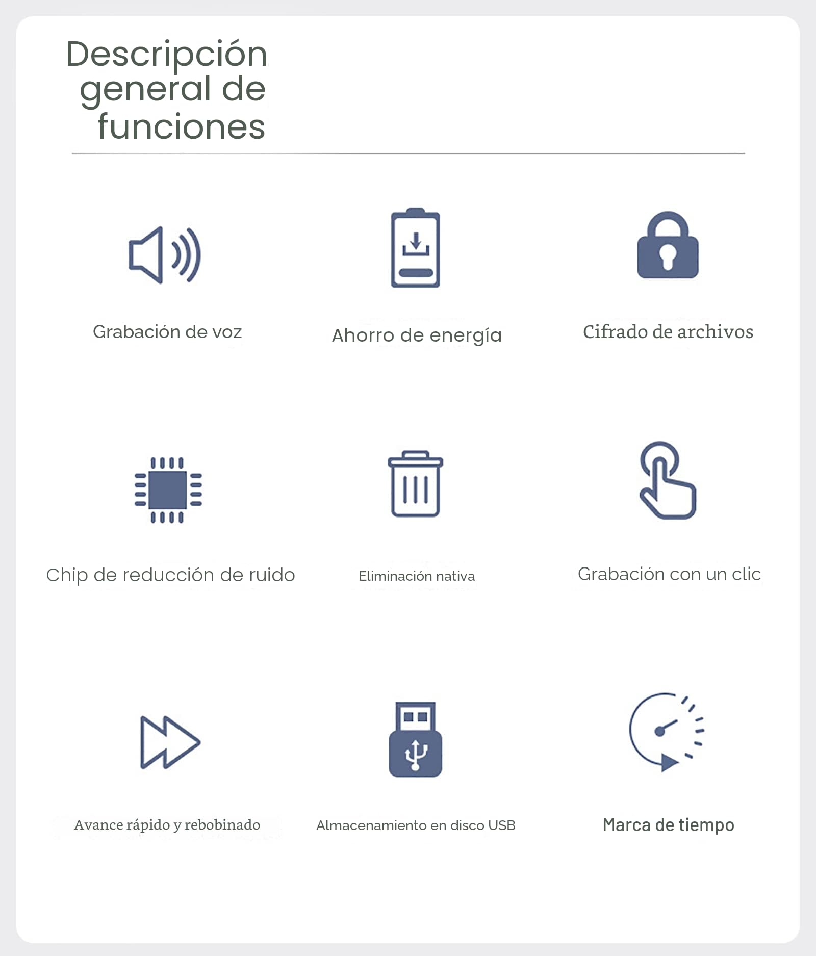 WANGCL grabadora de voz mini colgante, grabadora de audio activada digital profesional, 60 horas de espera, USB 8 GB con cancelación de ruido