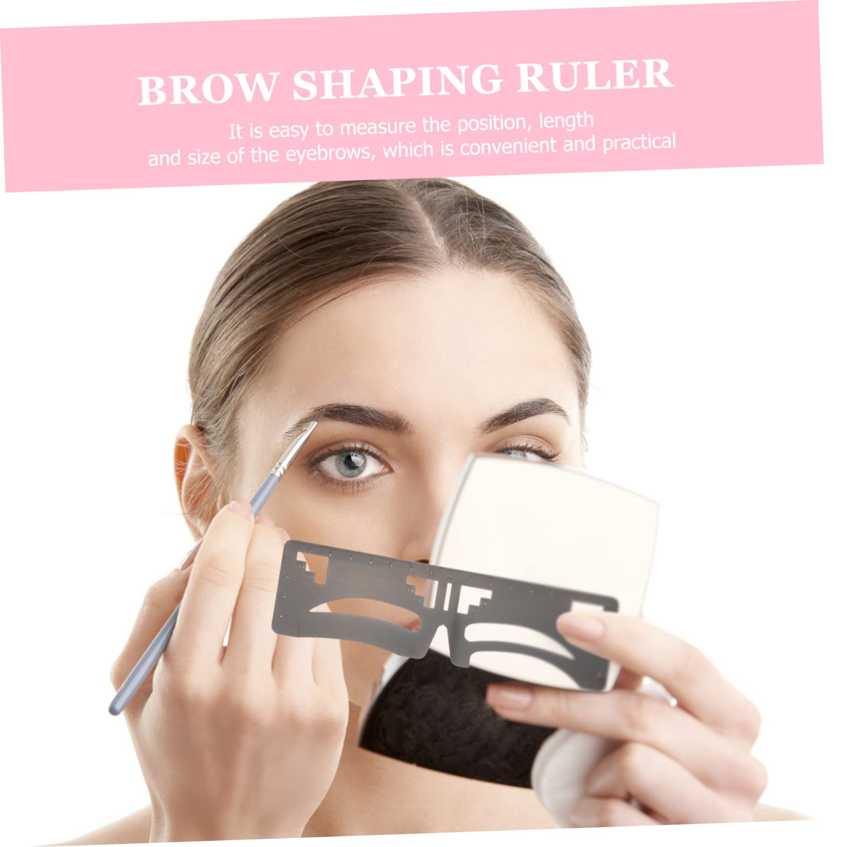 DOITOOL 6pezzi Ruler Per Sopracciglia Inossidabile Per Sopracciglia Strumento Makeup Per e Ragazze Stencil Per Design