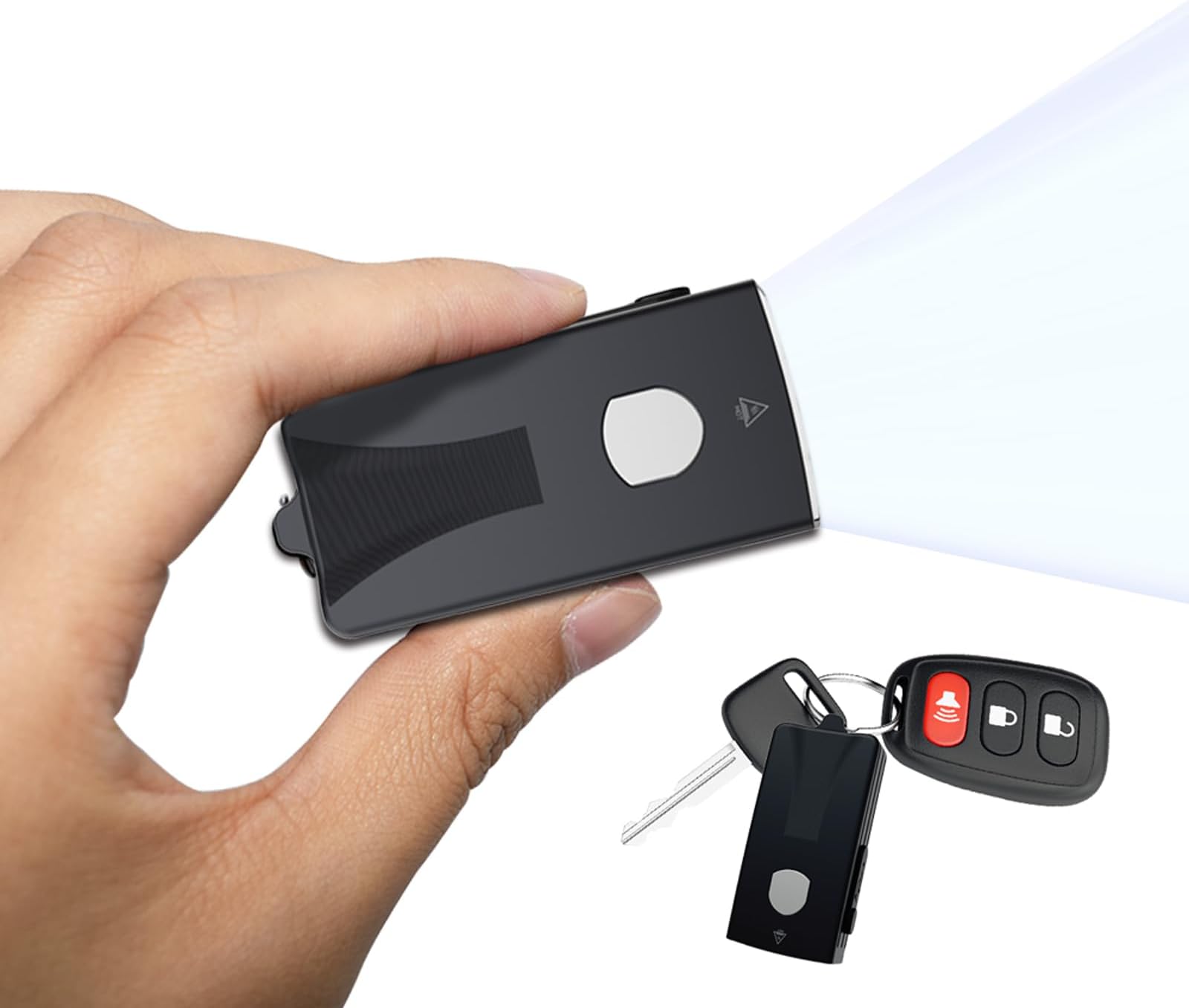 Mini lampe torche, porte-clés étanche, rechargeable, extrêmement lumineuse pour l'extérieur, le camping, légère et portable