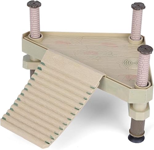 ViaGasaFamido Plataforma flotante de reptiles, rampa flotante para reptiles, plataforma de escalera, muelle, tortuga, rana, plataforma de secado,