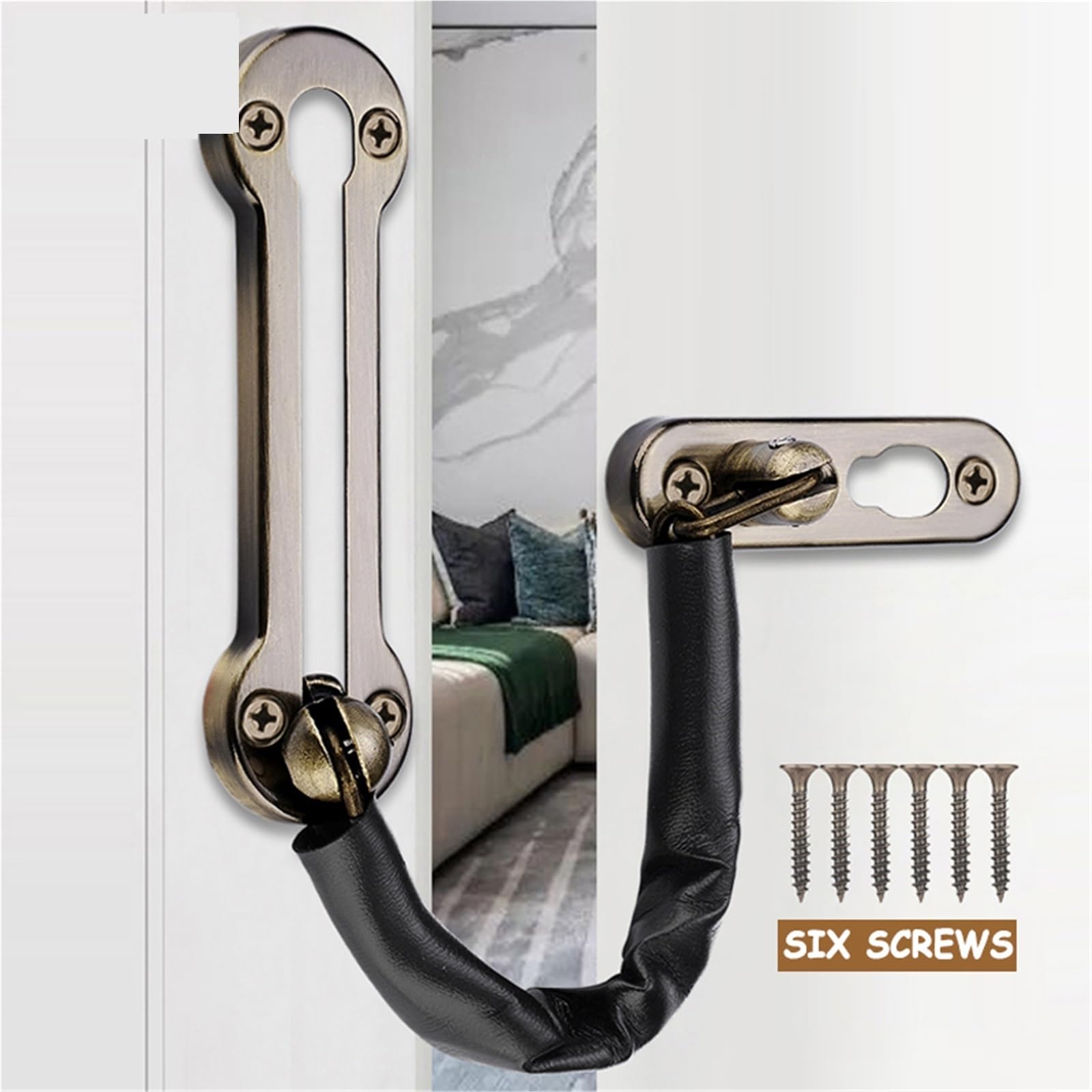 Loquet De Chaîne De Porte D'hôtel En Acier Inoxydable