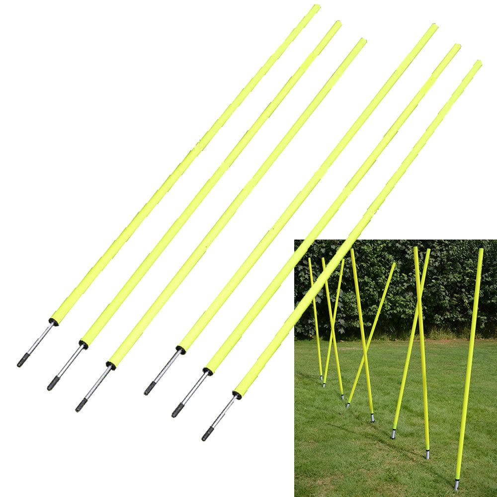 BlueDot Trading Soccer Agility Poles | Telescopic, Fixed & Collapsible Options (4, 6, 8 Piece Sets) Speed Training Poles for Agility Drills, Outdoor Games, Football & Sport Training Equipment