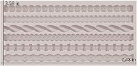Vista 2 de Moldes de silicona de cuerda trenzada, moldes de silicona para bordes de pastel de perlas, patrón de espiral ondulada, cuerda de cáñamo, moldes