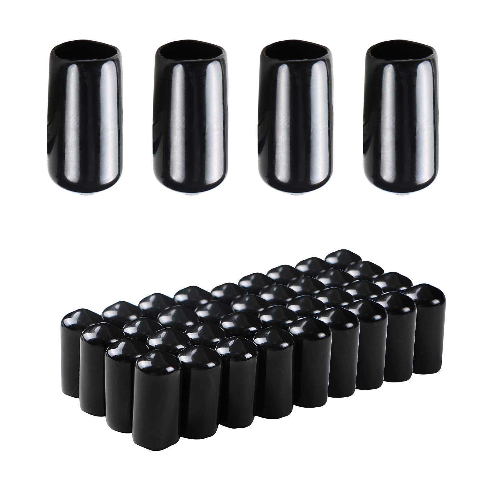 Aopin PVC Post Rubber 0.37 Inch (9.5mm) Cover Flexible