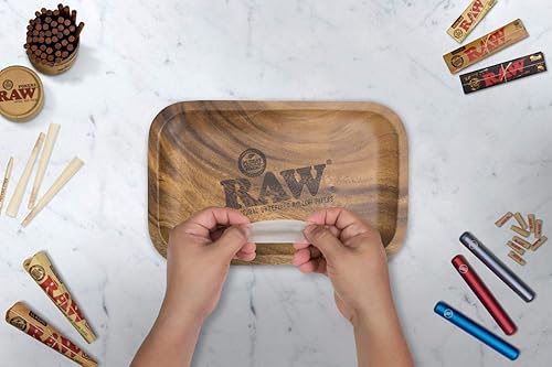 Miniatura 4 de RAW Bandeja rodante de madera | Tamaño – Pequeño | Madera resistente diseñada por RAW con esquinas curvas, sin arrugas
