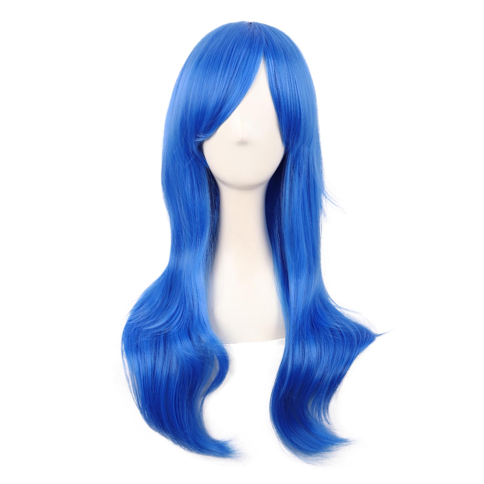 Photo 1 of ***PHOTO AND DESCRIPCION ONLY FOR REFERENCE***
MapofBeauty 28 Inch/70 cm Women Side Bangs Long Curly Hair Cosplay Synthetic Wig (Bright Blue)