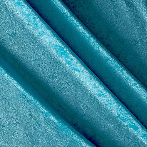Stretch Panne Velvet Velour Turquoise, Fabric by the Yard
