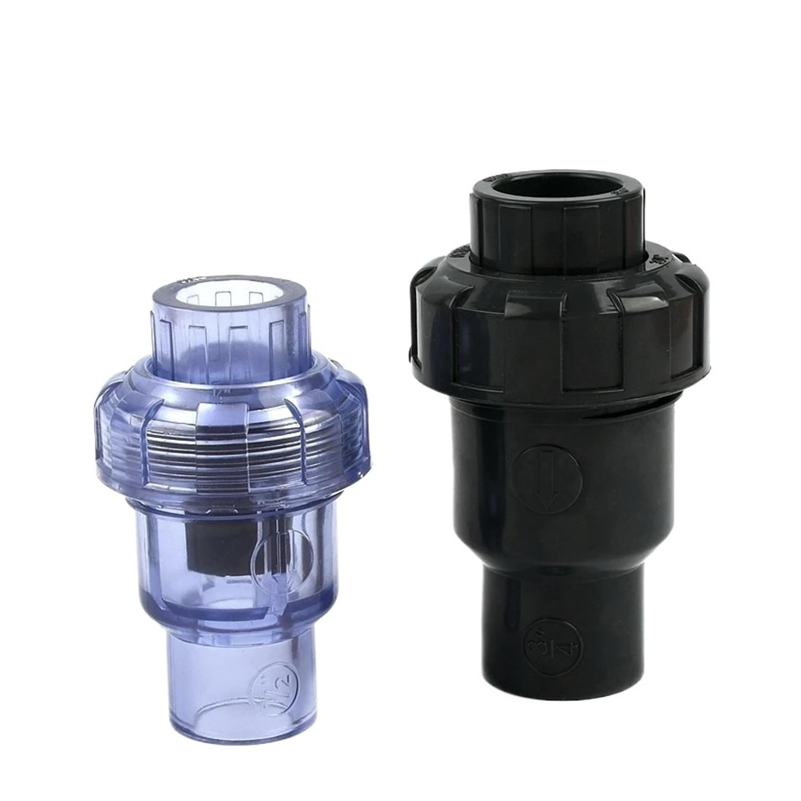 Valve de contrôle transparent bleu UPVC pour un bassin de jardin et aquarium design