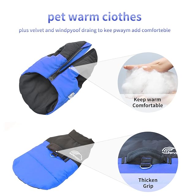 Foto 7 de 7 de PETCUTE Abrigo Invierno Perro A Prueba de Agua, Abrigo para Perros Resistente al Viento