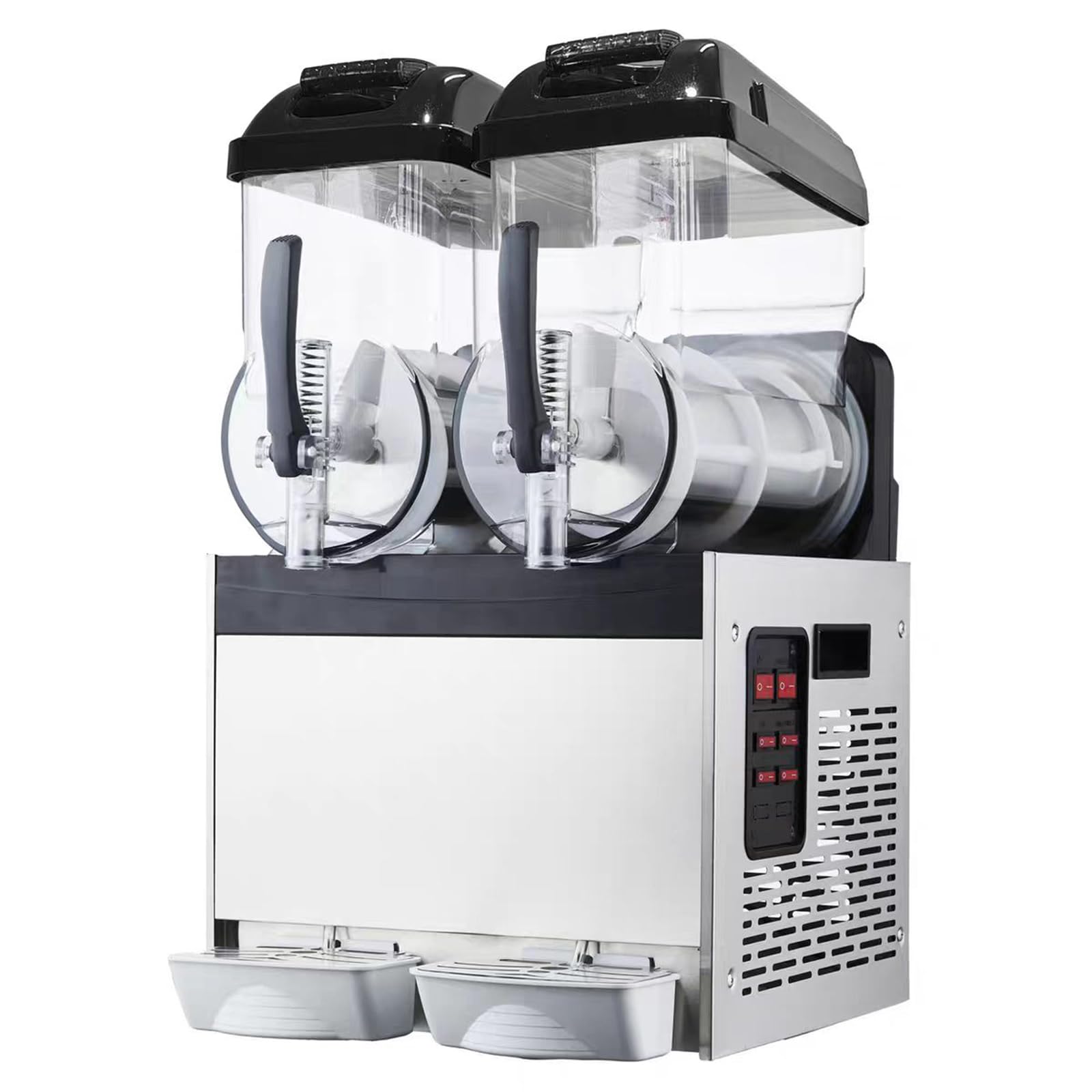YXZQLOZ 600w Commercial Slushy Machine Stainless Steel Frozen Drink Maker For Margaritas, Cocktails, Ice Cream & Snow Cones