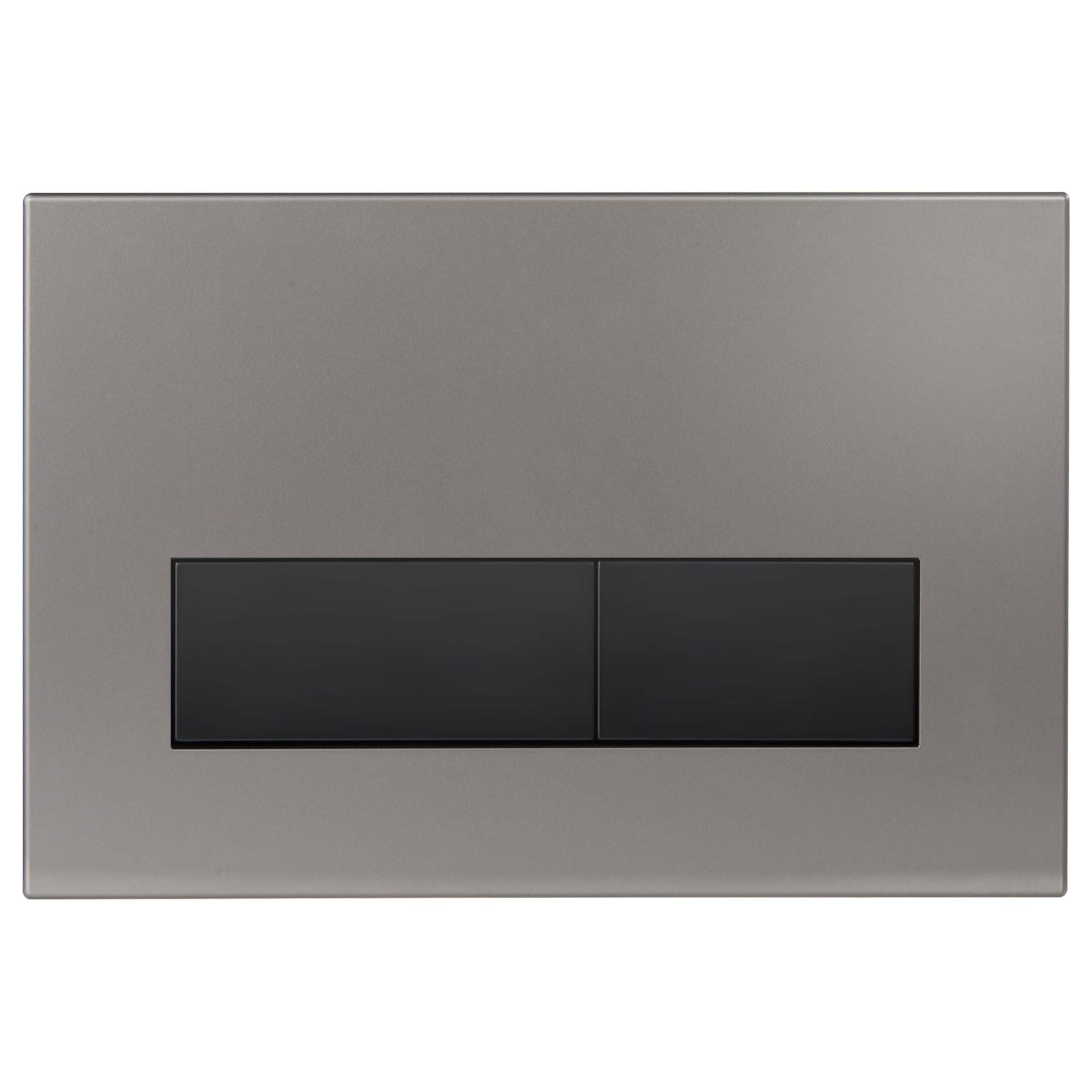 Mendorio WC Control Plate, Compatible with Geberit Sigma, UP300 and UP320, with Dual Flush, Equipped with a Set of Flush Levers and an Installation Frame. (Dark Grey Matte & Black Matte Button) — image 1