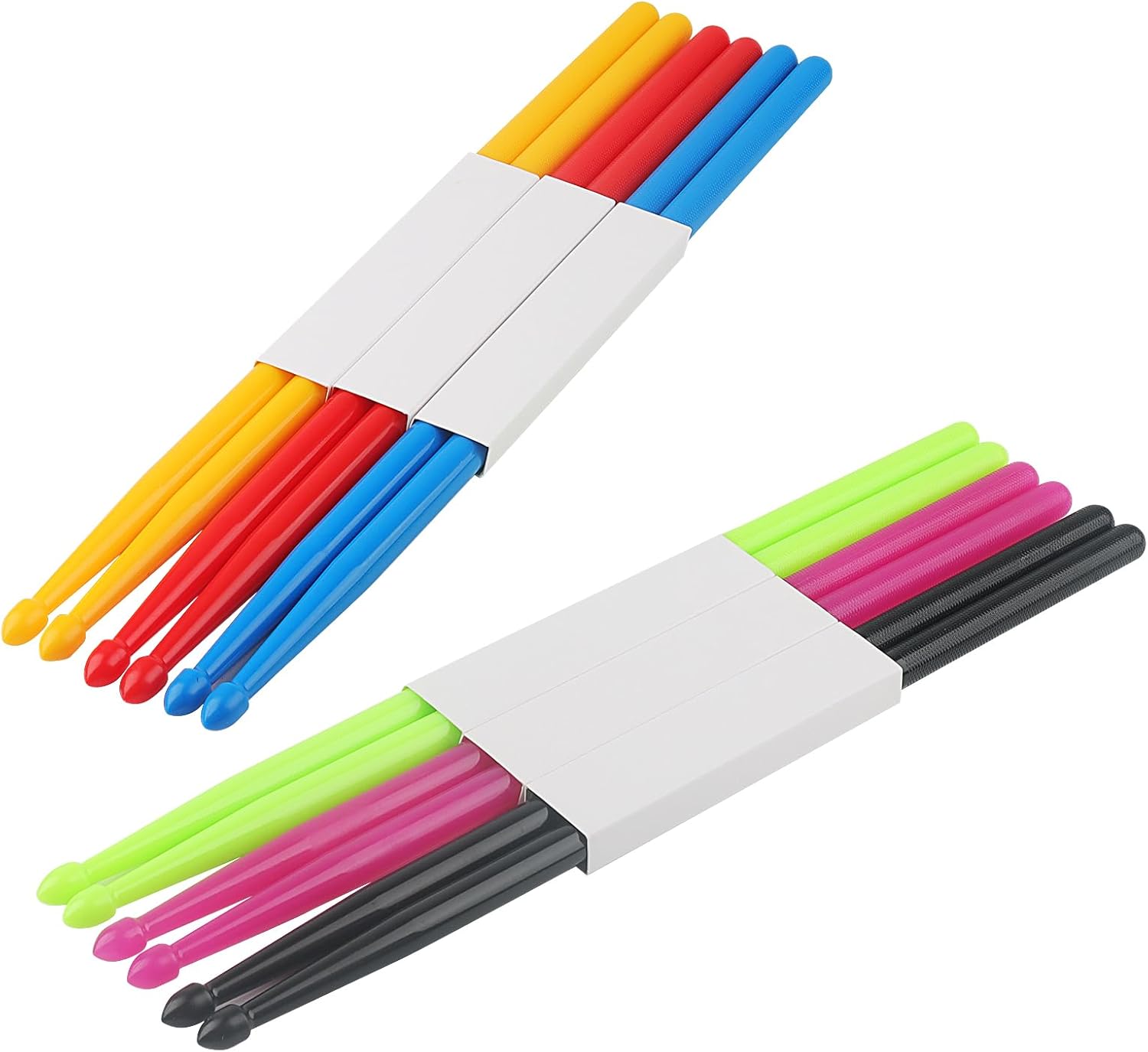 MUKCHAP 6 Pairs 5A Nylon Drum Sticks, Nonslip Plastic