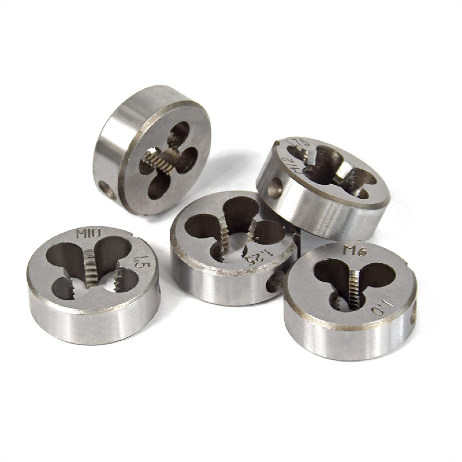 Kit de 6 Brocas para roscar y terrajar, métricas, de Acero, con cojinetes, Circulares, Herramientas de roscado Manual, para roscar y terrajar.