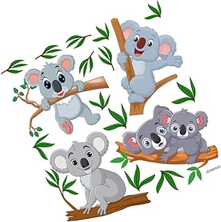 Garneck 1 Folha Decalques De Parede Para Crianças Decoração Do Quarto Crianças Decoração Da Folha Adesivo De Parede Animal Crianças Adesivo De Parede Autoadesivo Adesivo De Parede