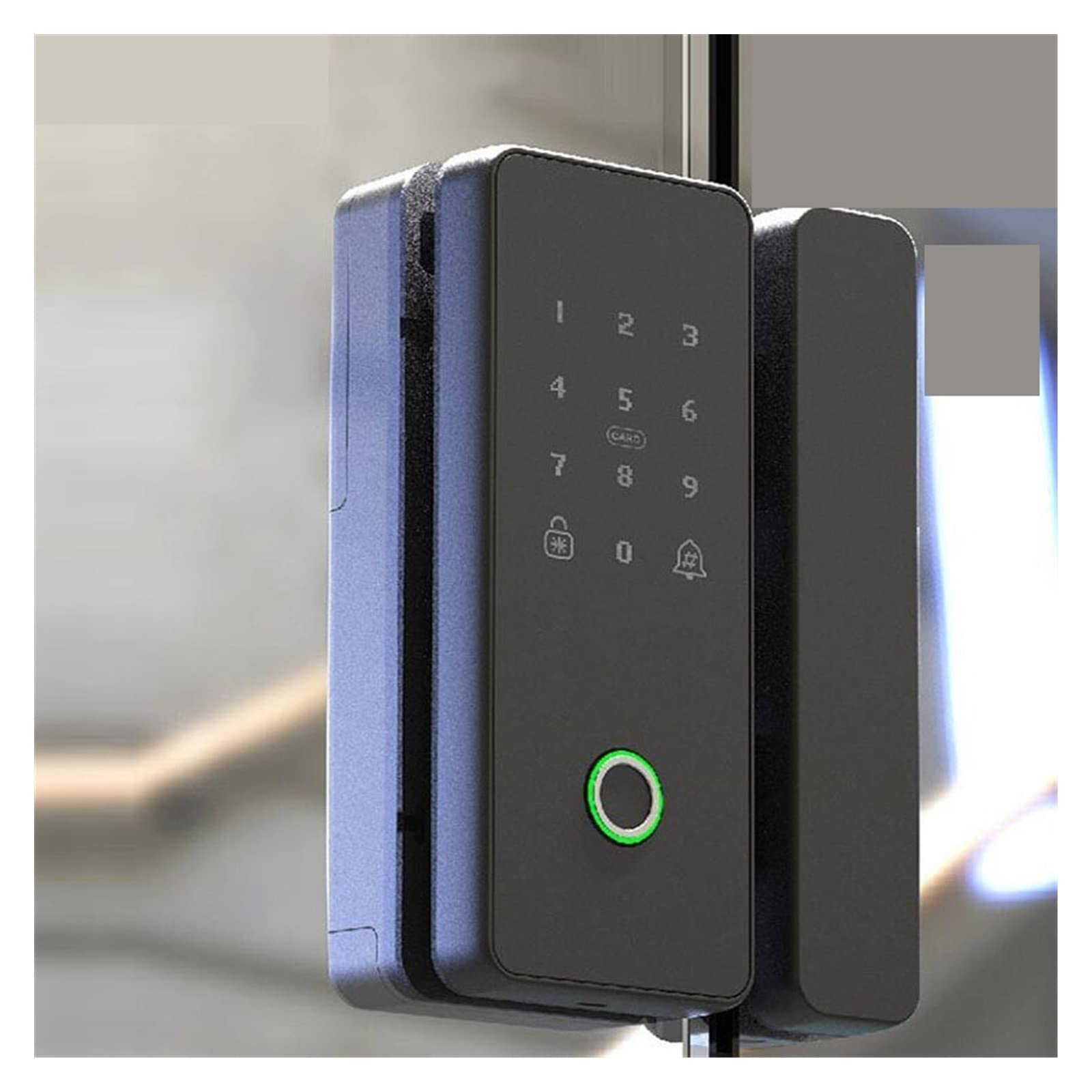 CVFRDD Smart Door Knob, Tuya Glass Fingerprint Door Lock Smart Biometric Electronic Digital Drill Free For Office Keyless Entry Door Handle(Ttlock with gateway,Type A)