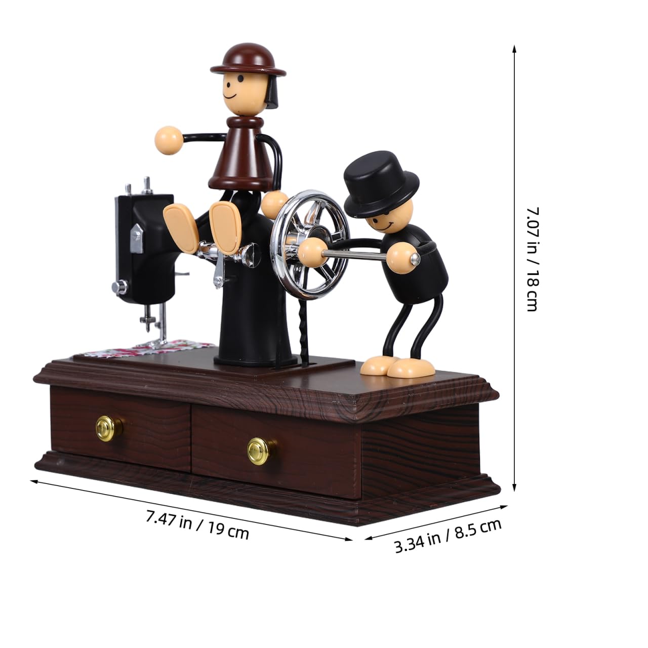 TOYANDONA Nähmaschinenform Spieluhr Retro Musikbox Kompakte Tischdekoration Geschenk Für Kinder Geburtstag Und Wohnen