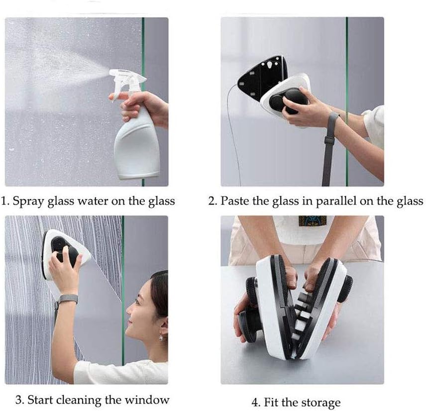 Glass Cleaner Artifact Household Double-sided Wiping Magnetic Hollow Window Scraping Water