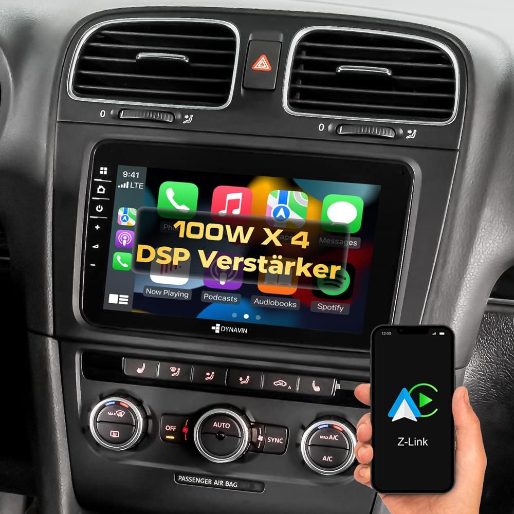 Autoradio Android 9 Pouces Pour VW Tiguan 2006-2016 - Avec Carplay Sans Fil, Android Auto, GPS Et Caméra De Recul