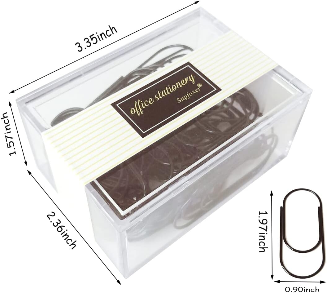 Jumbo Paper Clips, 50pcs 2inch Big PaperClips Durable and Rustproof Coated Large Paper Clips Office Supply Accessories (Black) image 2 of 5 B09Y5T2JZ4