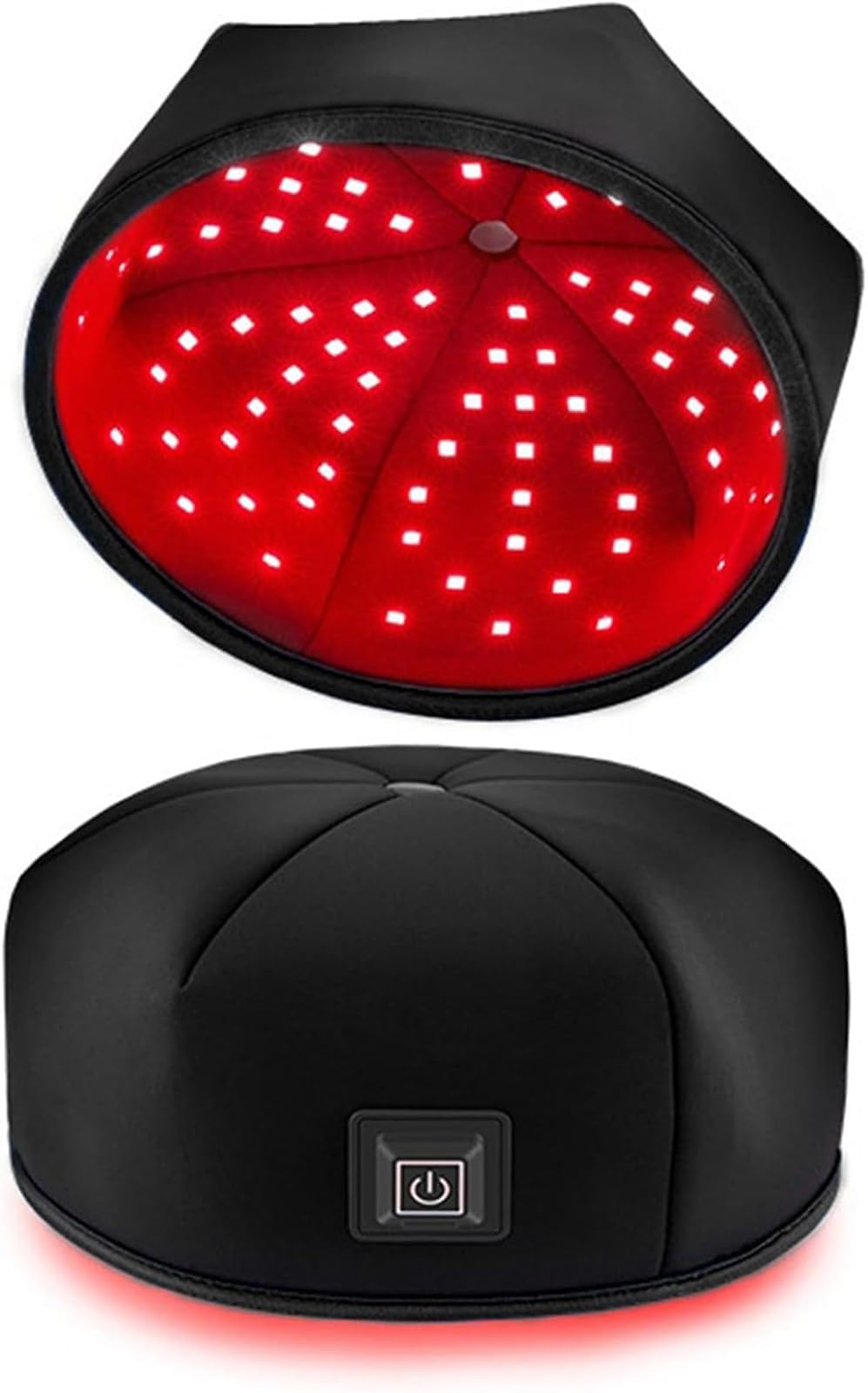 Terapia de crecimiento del cabello con luz roja, tapa infrarroja para el crecimiento del cabello, equipada con 120 luces LED de doble chip, 3 modos, alivia la fatiga