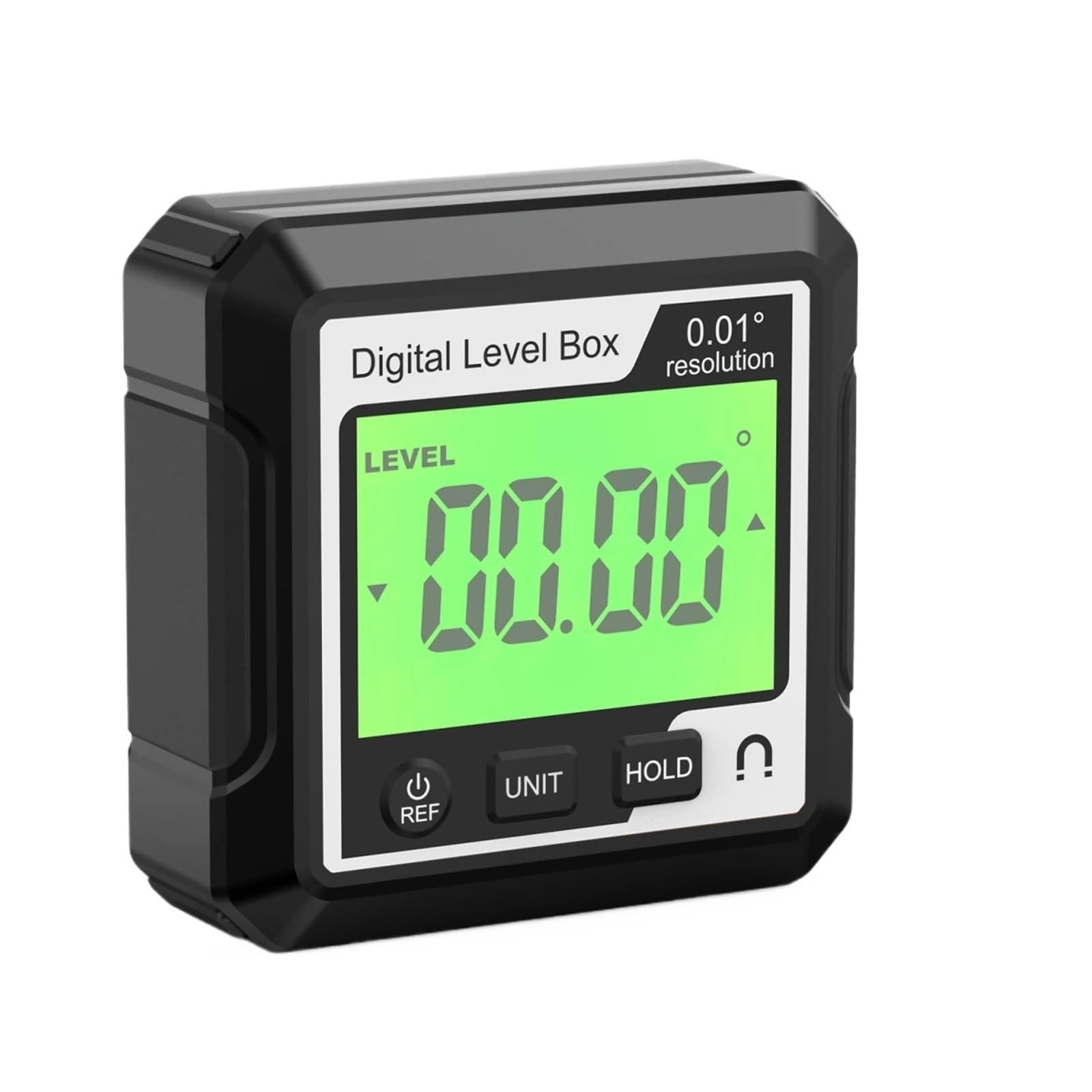 Bnvewr Black Digital Angle Finder, Magnetic Digital Level Angle Finder Lcd Backlight Meter Inclinometer 4 * 90° Magnet Protractor Box For Woodworking,Inclinometer(Black)