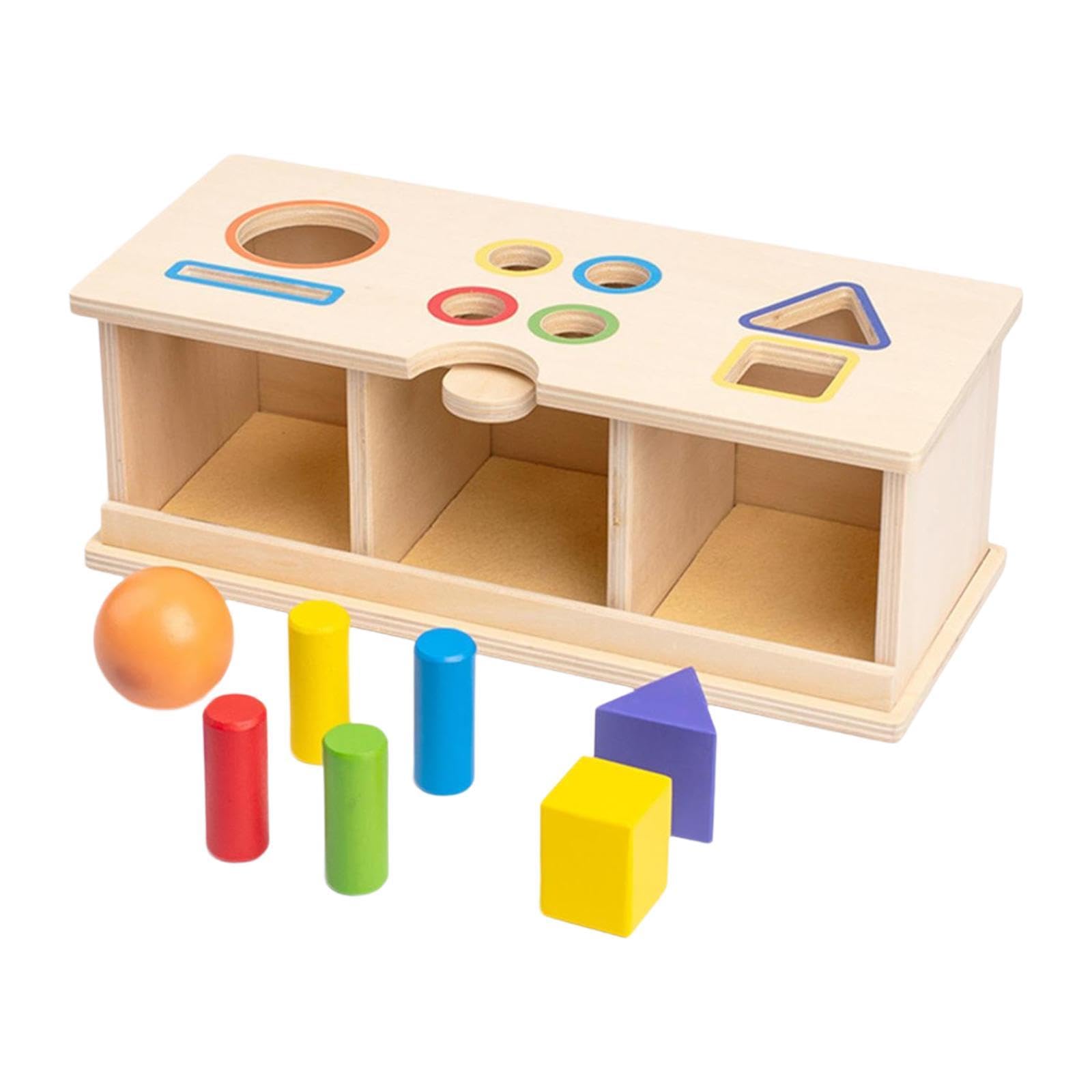 Juguete Educativo De Madera: Caja De Permanencia Del Objeto Con 3 Bolas. Ideal Para Niños De Educación Temprana. Desarrolla La Motricidad Fina Y La Comprensión De Causa-efecto Juguete Educativo De Madera: Caja De Permanencia Del Objeto Con 3 Bolas. Ideal Para Niños De Educación Temprana. Desarrolla La Motricidad Fina Y La Comprensión De Causa-efecto