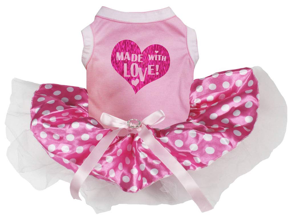 Robe tutu en coton motif cœur finie la tenue de fête qui gratte