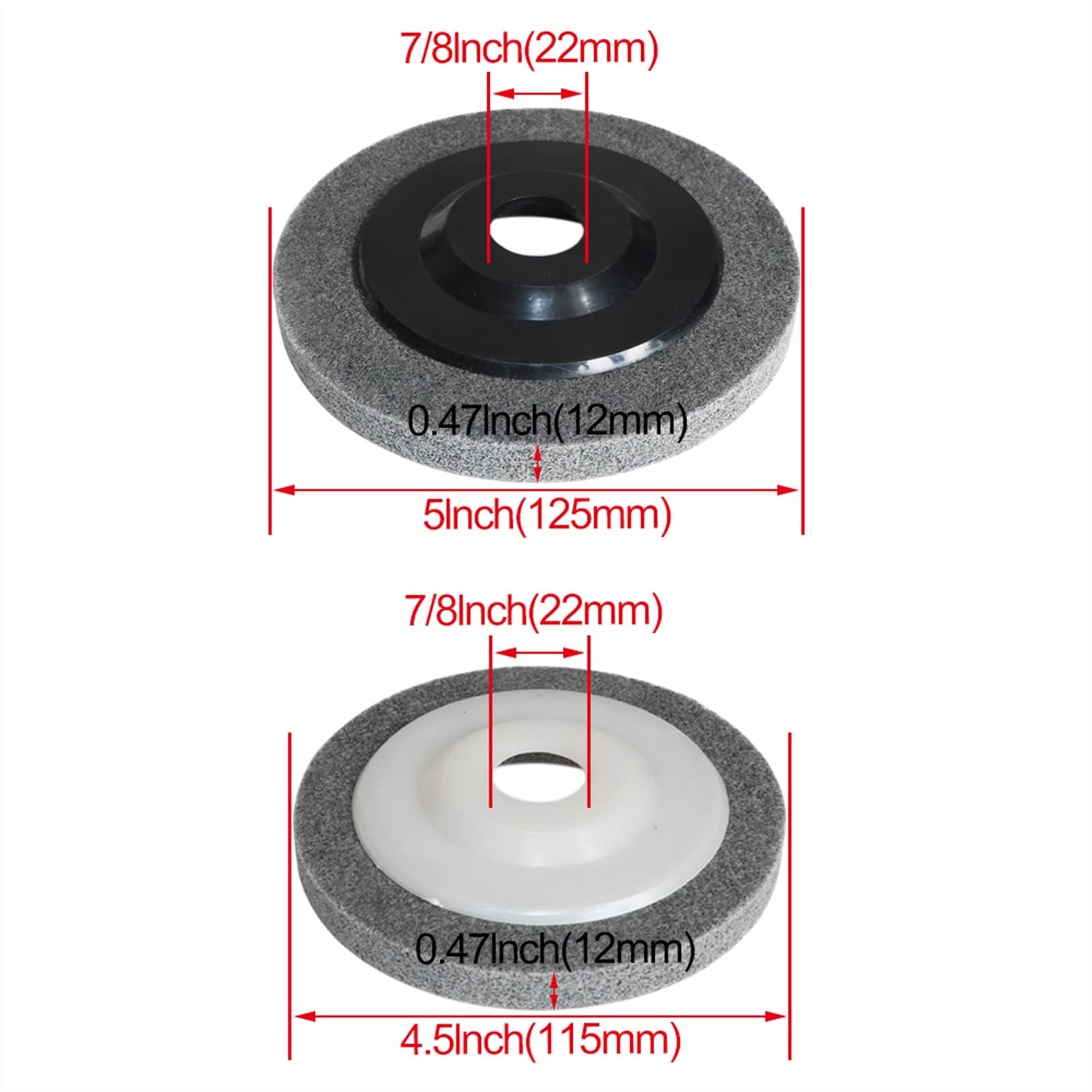 Herramientas de Rueda de Pulido, Discos de Láminas, Rueda de Pulido de Fibra de Nailon, Disco Abrasivo No Tejido/10Pcs/5 Inch