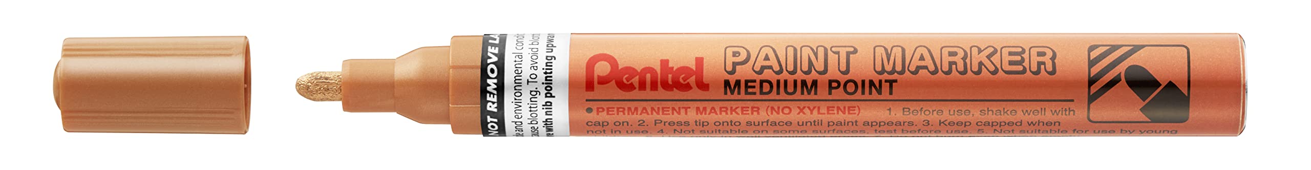 Pentel MMP10-ME Paint Marker, 4.5mm Medium Bullet Tip, Metallic Bronze ink (One Pen)