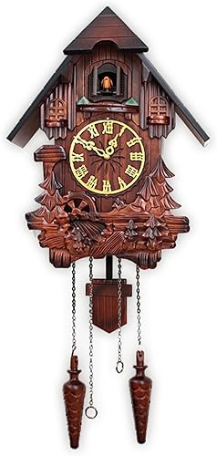 Reloj de pared, relojes de cuco, relojes de cuco para pared, reloj de pared de cuco de madera maciza, reloj de pájaro para decoración del hogar,