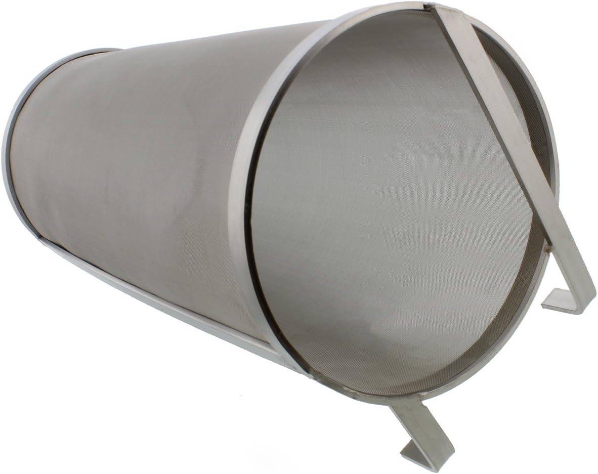 G Francis Brewing 6x14in Hopper Spider Strainer – Stainless Steel 300 Micron Mesh Homebrew Hops Beer & Tea Kettle Brew Filter
