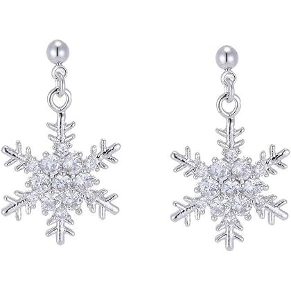 ■ENGBROX■ silver925 snowy cubic earring EBEA23049SV Amazon.com: ICYROSE 925 Sterling Silver 12mm Blue CZ Crystal