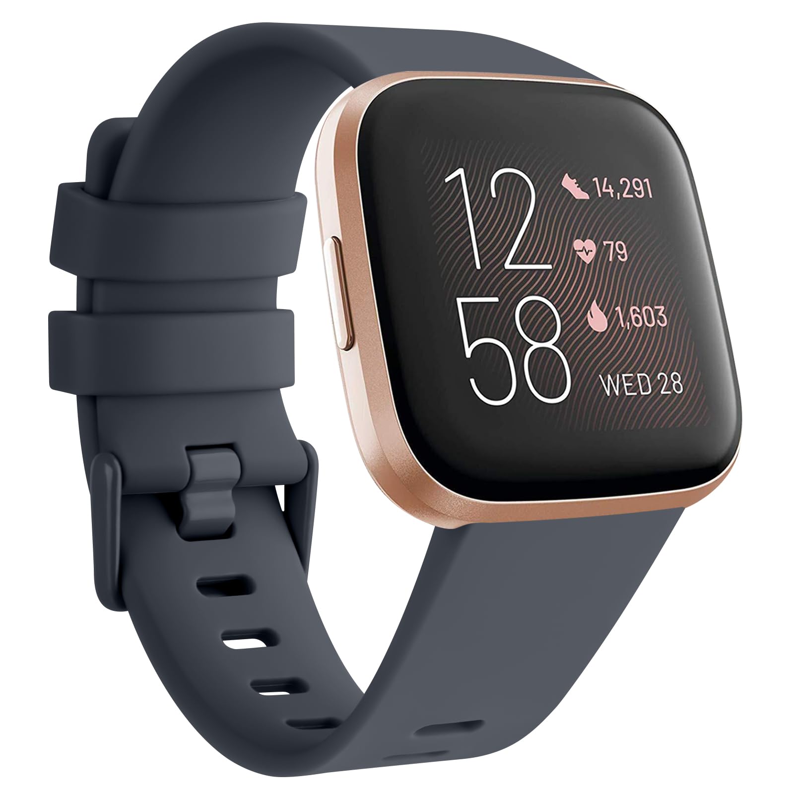Zoye for Fitbit Versa Straps/Fitbit Versa 2 Straps/fitbit versa Lite Strap,Silicone Sport Replacement Strap Compatible with Fitbit Versa Lite/fitbit Vers a 2/Fit bit Vers a for Women Men (Pack C,S) - Image 3